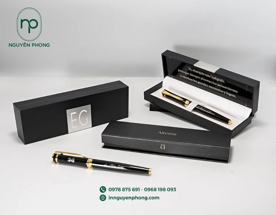 In hộp đựng bút ký quà tặng doanh nghiệp – Nâng tầm giá trị sản phẩm và thương hiệu